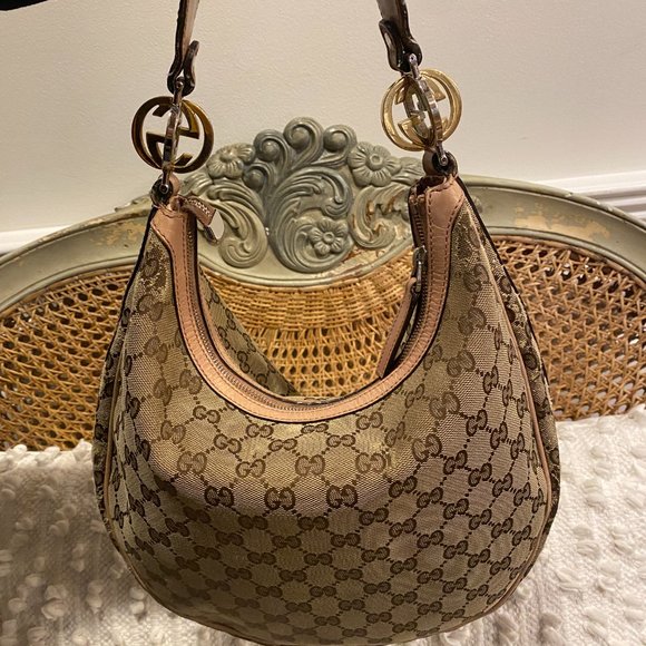 Gucci monogram twin hobo Shoulder Bag - Picture 3 of 8